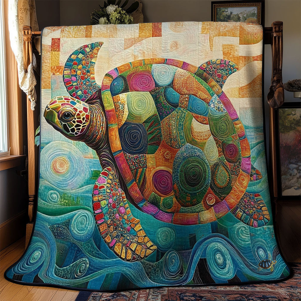Abstract Turtle Quilt Blanket Christmas Turtle Gift Ideas
