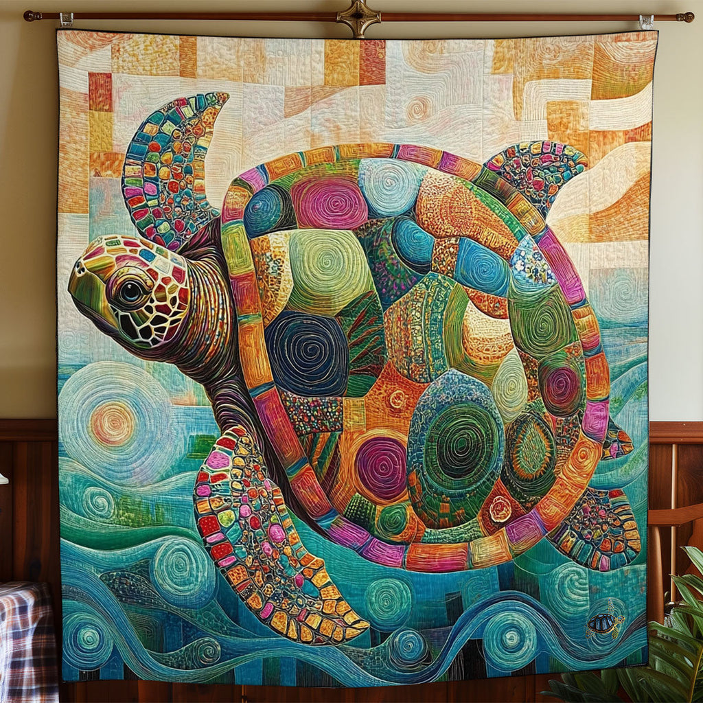 Abstract Turtle Quilt Blanket Christmas Turtle Gift Ideas